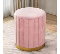 MJMLUCK Sgabello Rotondo Contenitore, Sgabello Piccolo, Sedia da toeletta, poggiapiedi, sgabelli per Cambiare Le Scarpe, per Ingresso, Soggiorno, Idea Creativa (Verde) (Rosa, Taglia Unica)