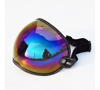 mjmoto Faccia aperta universale 3/4 casco visatore a bolle a bolle motociclette di moto Capacete Lente Vintage MOTOBIKE Helmet Goggles (colore)