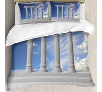 MJNLYDAO Con cuscino, reversibile, coperchio extra-large, con cerniera, fibre morbide materiale leggero,Quattro antichi pilastri con cielo azzurro sullo sfondo.,228x264cm