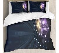 MJNLYDAO Con cuscino, reversibile, coperchio extra-large, con cerniera, fibre morbide materiale leggero,Illustrazione concettuale della tecnologia dell'intelligenza artificiale. Sfondo,228x264cm