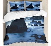 MJNLYDAO Con cuscino, reversibile, coperchio extra-large, con cerniera, fibre morbide materiale leggero,Decorazione del faro, faro sulla costa della California con raggio di luce pacif,228x264cm