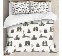 MJNLYDAO Con cuscino, reversibile, coperchio extra-large, con cerniera, fibre morbide materiale leggero,Illustrazione di amore e amicizia. Ricci con cactus. Modello senza soluzione di,228x264cm