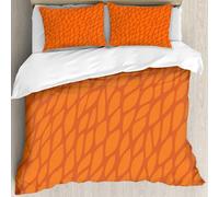 MJNLYDAO Con cuscino, reversibile, coperchio extra-large, con cerniera, fibre morbide materiale leggero,Arancione bruciato, fogliame astratto, foglie, modello, schizzo, crescita della,228x264cm