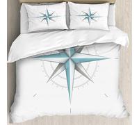 MJNLYDAO Con cuscino, reversibile, coperchio extra-large, con cerniera, fibre morbide materiale leggero,Bussola, antico diagramma della rosa dei venti per i punti cardinali, asse terre,228x264cm