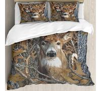 MJNLYDAO Con cuscino, reversibile, coperchio extra-large, con cerniera, fibre morbide materiale leggero,Alce nei boschi invernali,228x264cm