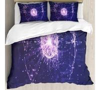 MJNLYDAO Con cuscino, reversibile, coperchio extra-large, con cerniera, fibre morbide materiale leggero,concetto di tecnologia big data. I ni interconnessi formano una sfera prominente,228x264cm
