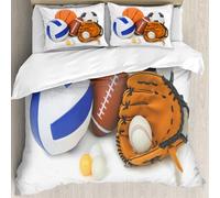 MJNLYDAO Con cuscino, reversibile, coperchio extra-large, con cerniera, fibre morbide materiale leggero,Gioco sportivo, tante palline sportive diverse, campionato Pi All Together,228x264cm