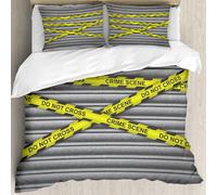 MJNLYDAO Con cuscino, reversibile, coperchio extra-large, con cerniera, fibre morbide materiale leggero,Illustrazione vettoriale di un disegno di pericolo su sfondo nero.,228x264cm