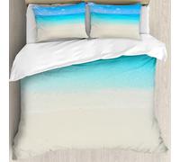 MJNLYDAO Con cuscino, reversibile, coperchio extra-large, con cerniera, fibre morbide materiale leggero, spiaggia tropicale e mare con sfondo di cielo azzurro (4),228x264cm