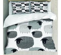 MJNLYDAO Con cuscino, reversibile, coperchio extra-large, con cerniera, fibre morbide materiale leggero,Grazioso motivo grafico texture pecore sfondi,228x264cm
