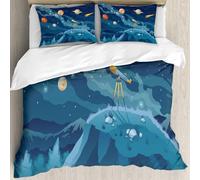 MJNLYDAO Con cuscino, reversibile, coperchio extra-large, con cerniera, fibre morbide materiale leggero,Telescopio per l'esplorazione spaziale, la scoperta scientifica e lo studio dell,228x264cm