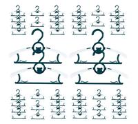MJRASG 40 Pack Baby Hangers Dark Green Plastic Space Saving Anti Slip Heavy Duty Hangers for Closet Kids Hangers Nursery Toddler C