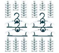 MJRASG AntiSlip Space Saving Heavy Duty Plastic Baby Hangers Dark Green 60 Pieces