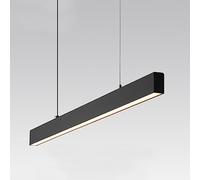 Mjsdjof 47.2"Lampade a sospensione a striscia lunga, lampada a sospensione lineare in metallo con finitura nera, lampadari moderni a LED da 40 W, lampade a sospensione semplici e moderne per isola cuc