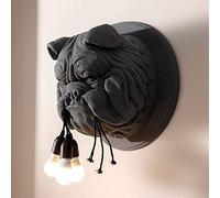 Mjsdjof Bull Dog Animal Lampada da Parete personalità Camera da Letto Lampada da Comodino Soggiorno Sala da Pranzo Cucina Loft Bar Illuminazione da Parete Creativa Ø41cm E27 × 3