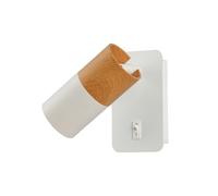 Mjsdjof Lampada da parete for lettura da comodino, mini lampada da parete in metallo, applique da parete girevole 350° + 90°, apparecchio di illuminazione GU10(White)