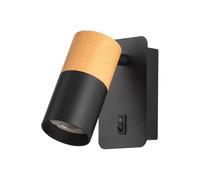 Mjsdjof Lampada da parete for lettura da comodino, mini lampada da parete in metallo, applique da parete girevole 350° + 90°, apparecchio di illuminazione GU10(Black)