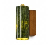 Mjsdjof Lampada da parete in giada verde, mini applique a tubo lungo
