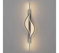 Mjsdjof Lampada da parete lineare in metallo, applique geometrica a striscia lunga, lampade da parete moderne a LED, applique da parete con illuminazione decorativa sul comodino, semplici applique ner