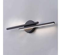 Mjsdjof Lampada da parete lineare nera, lampada da parete moderna a LED, applique da parete con illuminazione a 360°, applique decorative da comodino, lampade da parete con striscia di metallo con par