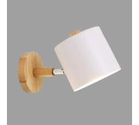 Mjsdjof Lampada da parete regolabile da comodino, lampada da parete in metallo Macaron, applique decorativa for interni, attacco E27, lampade da parete moderne e minimaliste(White)