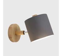 Mjsdjof Lampada da parete regolabile da comodino, lampada da parete in metallo Macaron, applique decorativa for interni, attacco E27, lampade da parete moderne e minimaliste(Gray)