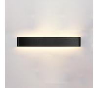 Mjsdjof Up Down Lighting Applique da parete, applique da parete a barra lunga in alluminio con finitura nera spazzolata, moderne lampade da parete a LED per bagno, camera da letto, soggiorno, corridoi