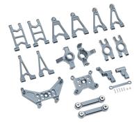 MJX Hyper Go 14303 14302 14301 Tazza sterzo in metallo/Supporti torre ammortizzatori/Braccio oscillante anteriore posteriore superiore basso for parti di aggiornamento RC 1/14(Titanium Set 2)