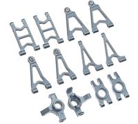 MJX Hyper Go 14303 14302 14301 Tazza sterzo in metallo/Supporti torre ammortizzatori/Braccio oscillante anteriore posteriore superiore basso for parti di aggiornamento RC 1/14(Titanium Set 1)