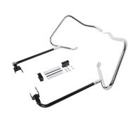 MJXACRLF Monte della borsa protettiva Compatibile con motociclette da tour 2014-2024 e modelli Electra Street Fits Road King Flhx CVO 2020 2018(Black and Chrome Set)