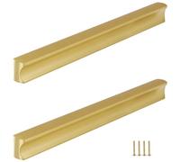 MJYDKBZ Maniglie per Mobili da Cucina Lunghe Moderno, 2 Pezzi Maniglie Cassetti Ottone | Spazzolato, Maniglia per Armadio Distanza Fori: 32-850mm Maniglia per Porta Armadietti 850mm/30.5in