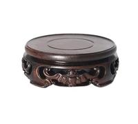 mjyyyds188 Supporto per Bonsai Vasi for Fiori con Base intagliata in Ebano, teiera in Pietra e Giada, Artigianato(Piccolo)