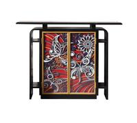 mjyyyds188 Tabella degli accenti Mobiletto for ingresso, credenza contenitore, mobiletto decorativo vintage, consolle buffet a 2 ante for cucina, sala da pranzo, soggiorno, corridoio(Nero)