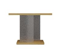 mjyyyds188 Tabella degli accenti Tavolo da consolle stretto in legno, tavolo divano moderno, ingresso, scrivania in acrilico, piccola for computer, TV, for(Natural)