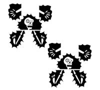 Mjzzh Set Adesivo Murale Interruttore Halloween, 2 Pezzi Decorazione Scherza Squeletto, Stickers Mobili Divertenti