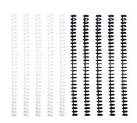 Mjzzh Set di 10 Collegamenti a 30 Anelli per Fogli (5 Bianchi + 5 Neri), Tagliabile & Riutilizzabile, Adatto a Quadernoni a Anelli & Quaderni, Organizzazione Documenti