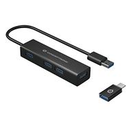 Conceptronic HUBBIES06B Hub 4x USB 3.0 USB-C Alluminio Nero