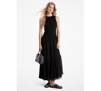 MK Abito a canotta in georgette con punto smock - Nero - Michael Kors L