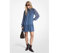 MK Abito in georgette metallizzato con stampa paisley - Blu - Michael Kors L