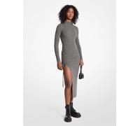 MK Abito in lana stretch con arricciature - Grigio - Michael Kors XXS