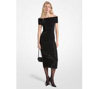 MK Abito in maglia stretch con spalle scoperte e decorazioni - Nero - Michael Kors L