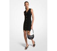 MK Abito in misto viscosa a coste - Nero - Michael Kors XXS