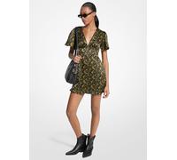 MK Abito in raso martellato con stampa floreale - Verde - Michael Kors M