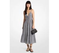 MK Abito longuette in cotone a quadretti - Nero - Michael Kors S