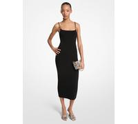 MK Abito longuette in misto viscosa con decorazioni - Nero - Michael Kors XXL