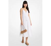 MK Abito longuette in popeline di cotone - Bianco - Michael Kors L