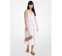 MK Abito longuette in popeline di cotone - Bianco - Michael Kors XXS