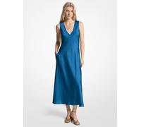MK Abito longuette in raso - Blu - Michael Kors XS