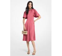 MK Abito longuette in raso con maniche a mantella - Rosa - Michael Kors IT 46