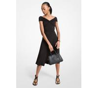 MK Abito longuette in viscosa stretch con spalle scoperte - Nero - Michael Kors XXL